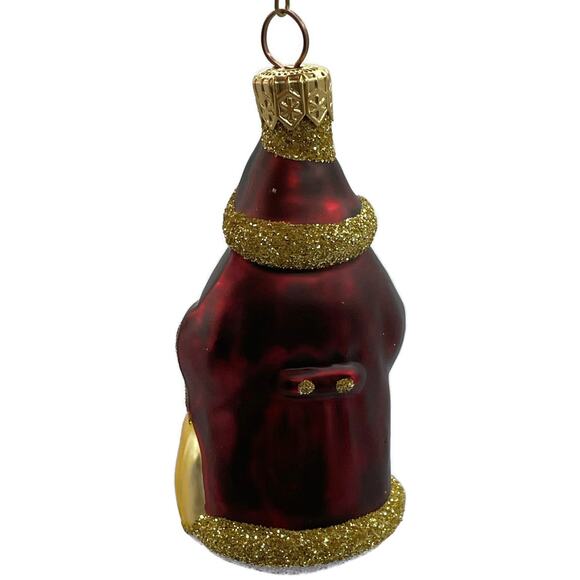Patricia Breen Ornament Woodland Santa Claus Bordeaux Gold Christmas Tree Decor - Picture 9 of 10